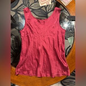 Valerie Stevens Silk Top in Rich Pink